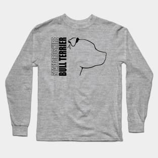 Staffordshire Bull Terrier profile dog lover Long Sleeve T-Shirt